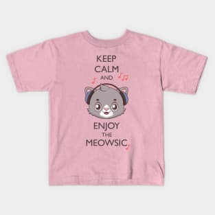 Enjoy the meowsic Kids T-Shirt